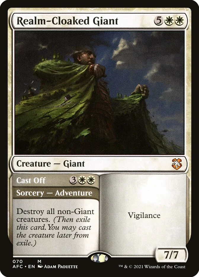 Realm-Cloaked Giant // Cast Off 「AFC/70」「EN」