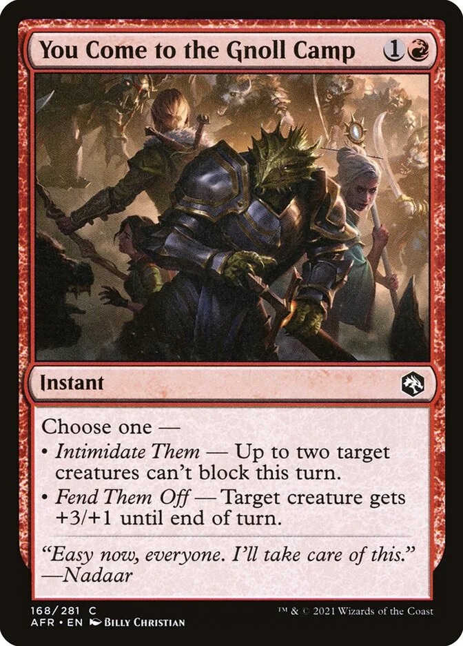 You Come to the Gnoll Camp 「AFR/168」「EN」