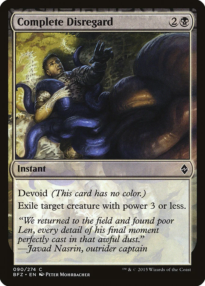 Complete Disregard 「BFZ/90」「EN」