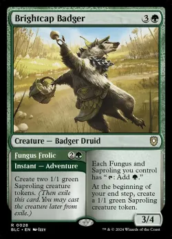 Brightcap Badger // Fungus Frolic #28 · Magic: The Gathering