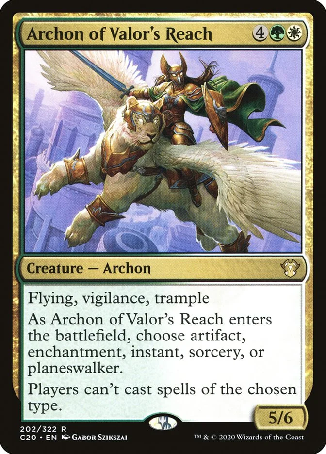 Archon of Valor's Reach 「C20/202」「EN」