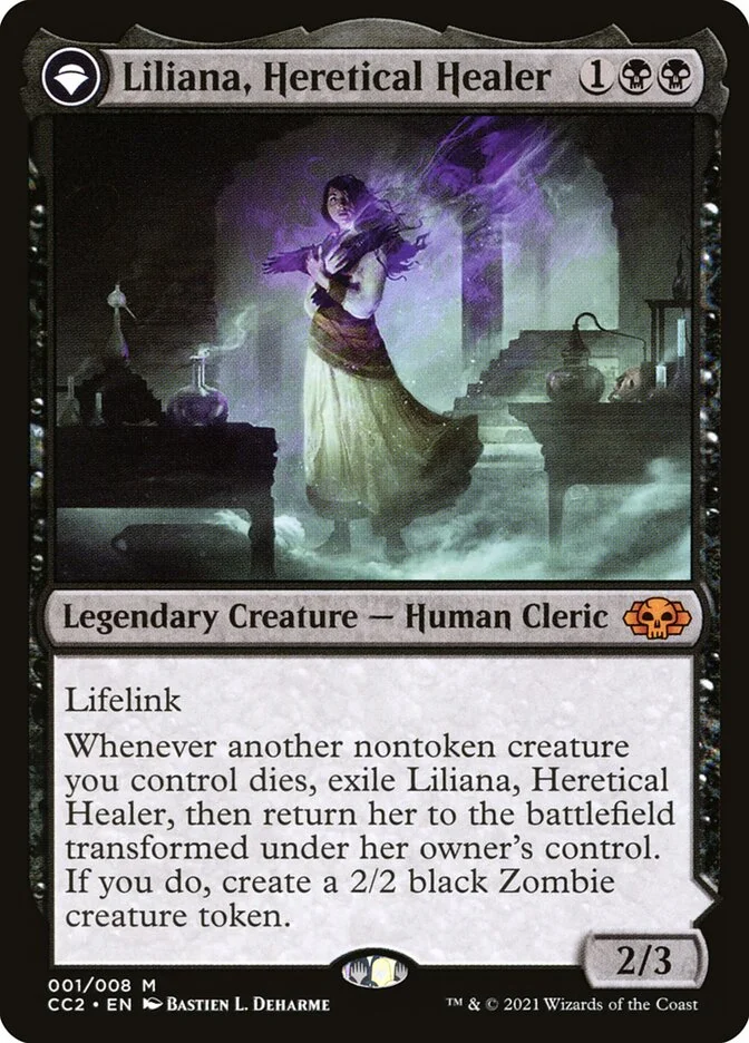 Liliana, Heretical Healer // Liliana, Defiant Necromancer 「CC2/1」「EN」