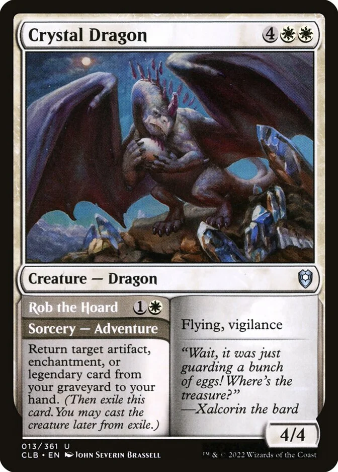Crystal Dragon // Rob the Hoard 「CLB/13」「EN」