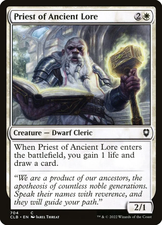 Priest of Ancient Lore 「CLB/704」「EN」