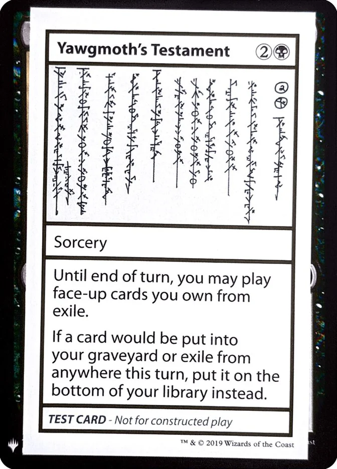 Yawgmoth's Testament 「CMB1/52」「EN」