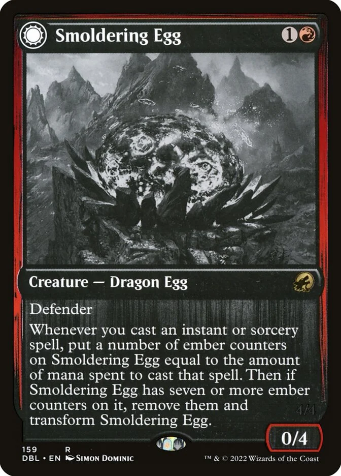 Smoldering Egg // Ashmouth Dragon 「DBL/159」「EN」
