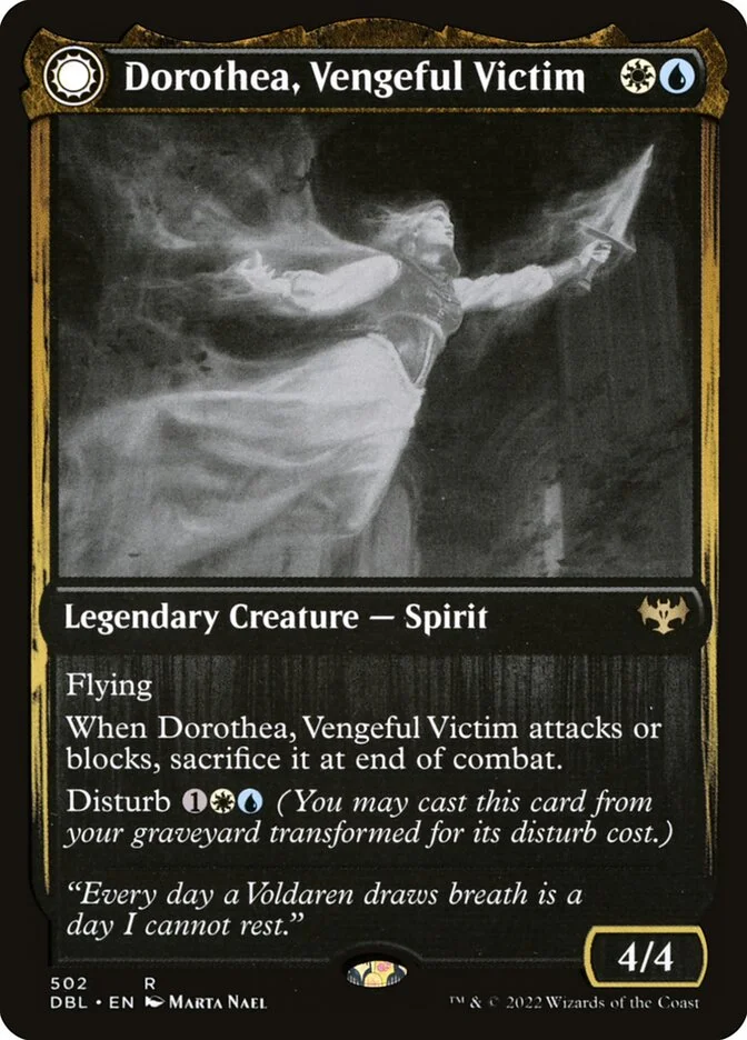 Dorothea, Vengeful Victim // Dorothea's Retribution 「DBL/502」「EN」