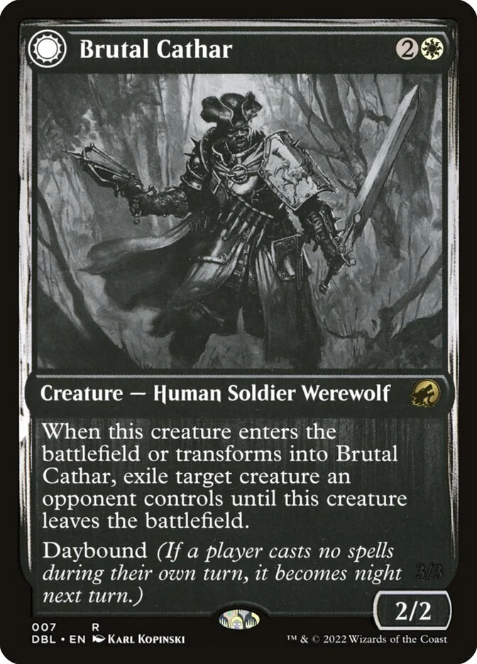 Brutal Cathar // Moonrage Brute 「DBL/7」「EN」