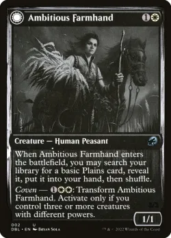 Ambitious Farmhand // Seasoned Cathar #2 · Magic: The Gathering