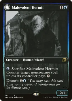 Malevolent Hermit // Benevolent Geist #61 · Magic: The Gathering
