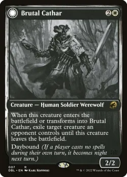 Brutal Cathar // Moonrage Brute #7 · Magic: The Gathering