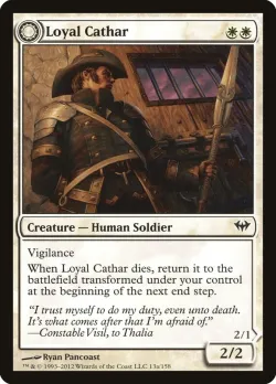 Loyal Cathar // Unhallowed Cathar #13 · Magic: The Gathering