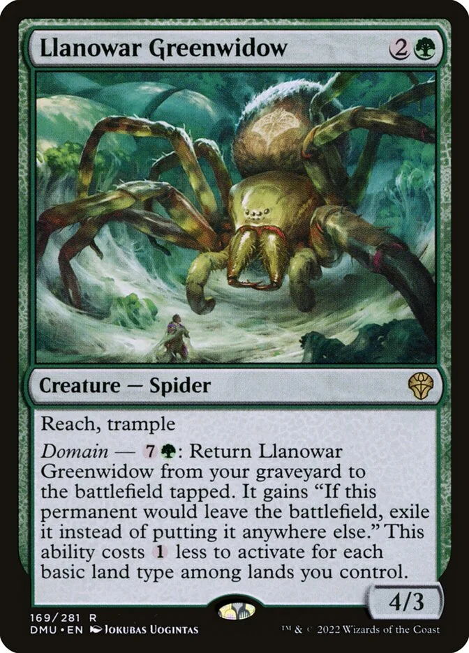 Llanowar Greenwidow 「DMU/169」「EN」