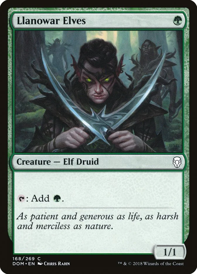 Llanowar Elves 「DOM/168」「EN」