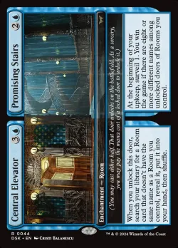 Central Elevator // Promising Stairs #44 · Magic: The Gathering