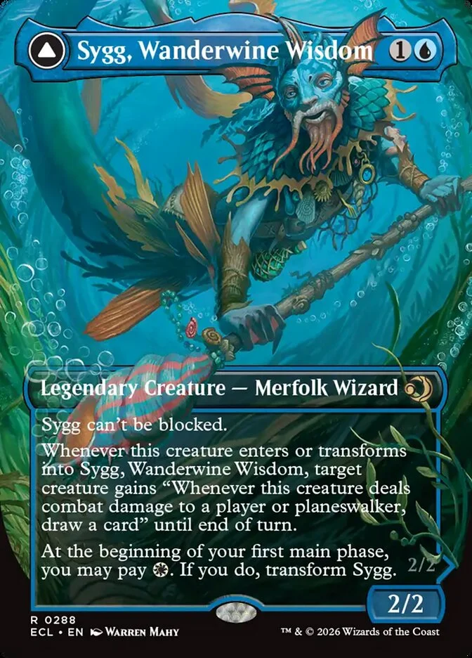 Sygg, Wanderwine Wisdom // Sygg, Wanderbrine Shield 「ECL/288」「EN」