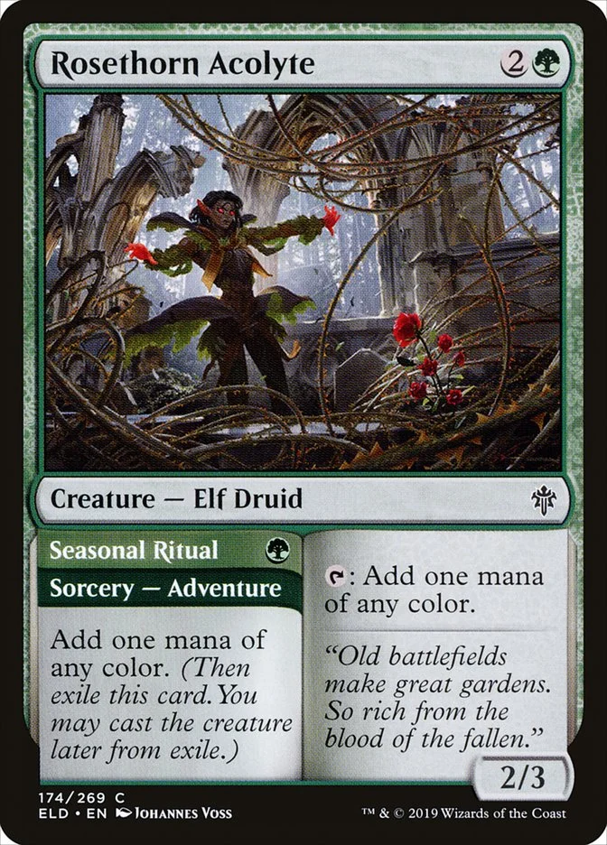 Rosethorn Acolyte // Seasonal Ritual 「ELD/174」「EN」