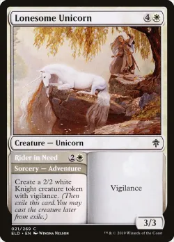 Lonesome Unicorn // Rider in Need #21 · Magic: The Gathering