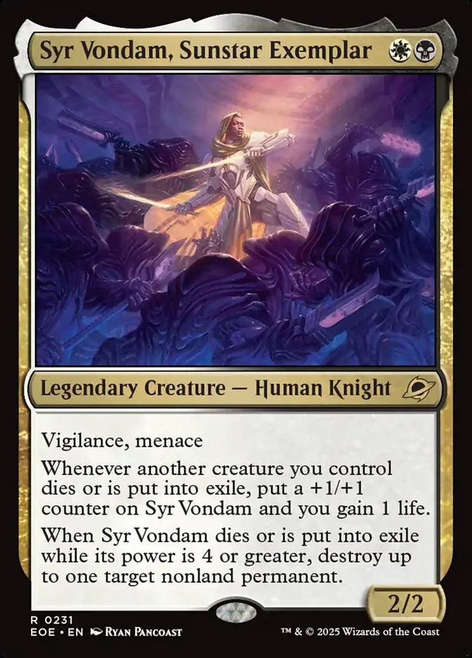 Syr Vondam, Sunstar Exemplar 「EOE/231」「EN」