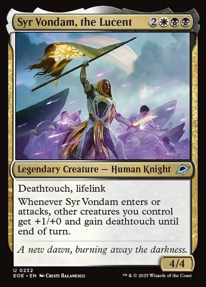 Syr Vondam, the Lucent 「EOE/232」「EN」