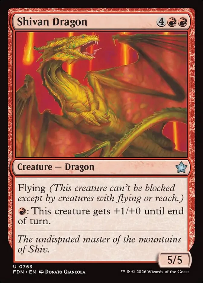 Shivan Dragon 「FDN/763」「EN」