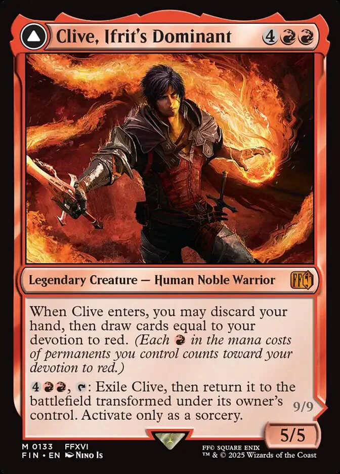 Clive, Ifrit's Dominant // Ifrit, Warden of Inferno 「FIN/133」「EN」
