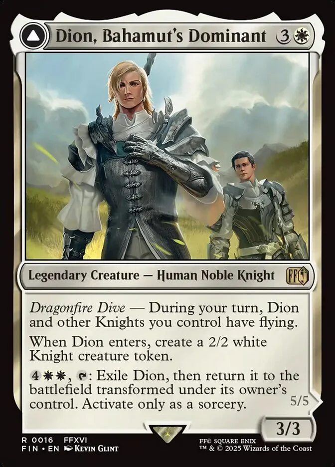 Dion, Bahamut's Dominant // Bahamut, Warden of Light 「FIN/16」「EN」