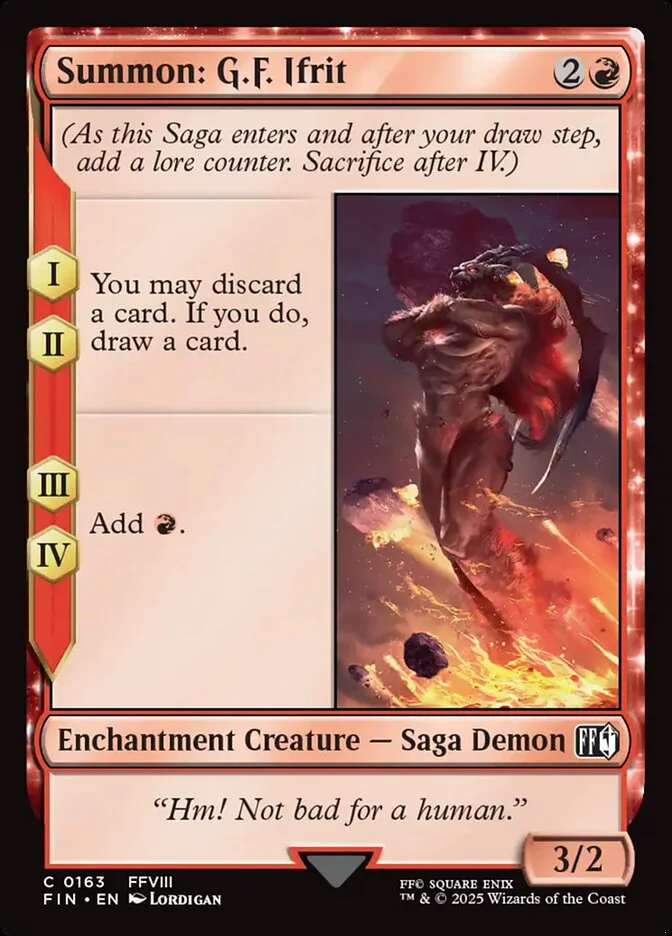 Summon: G.F. Ifrit 「FIN/163」「EN」