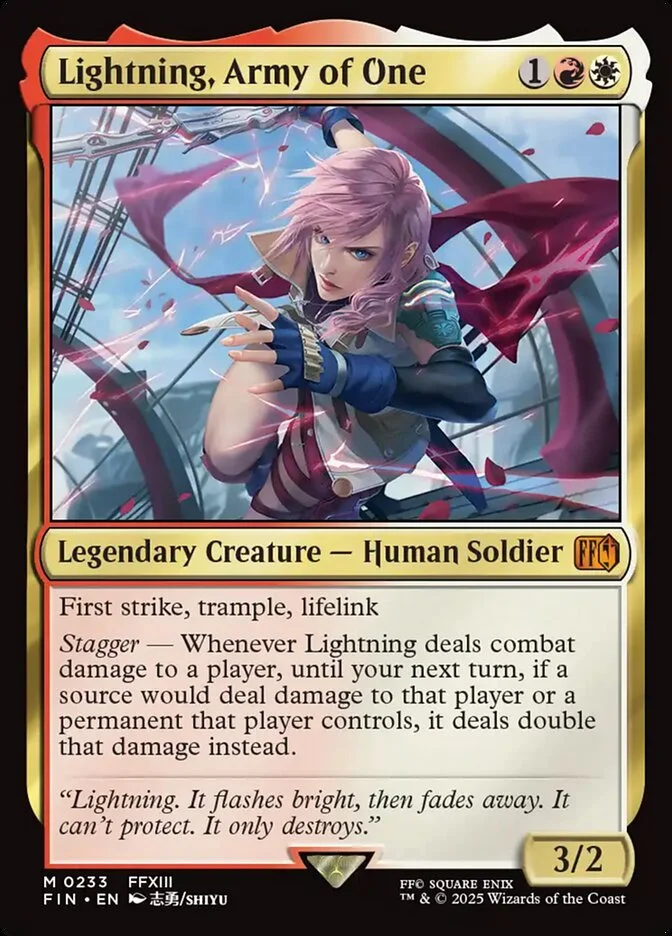 Lightning, Army of One 「FIN/233」「EN」