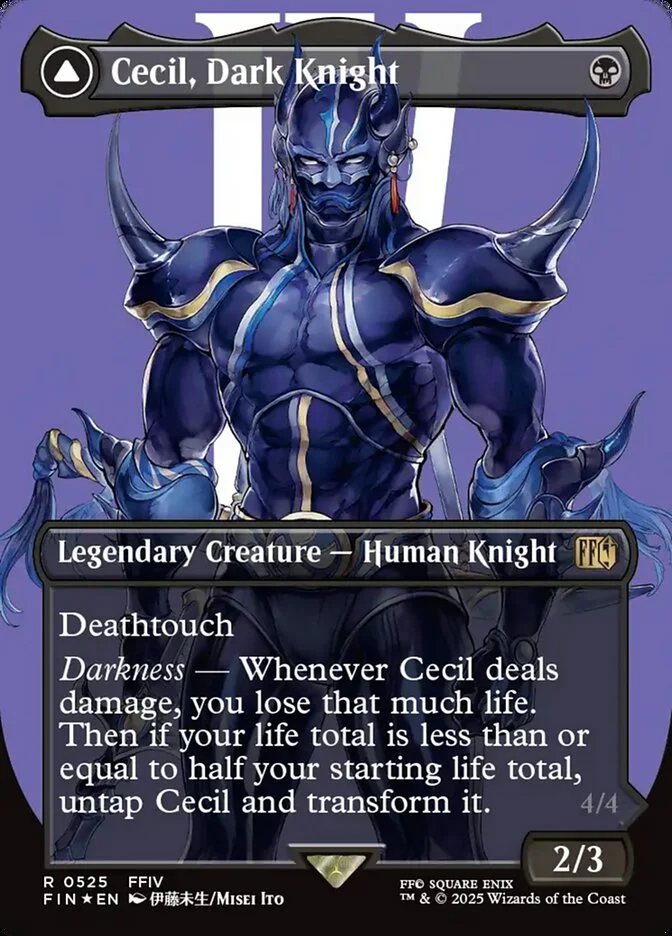 Cecil, Dark Knight // Cecil, Redeemed Paladin 「FIN/525」「EN」