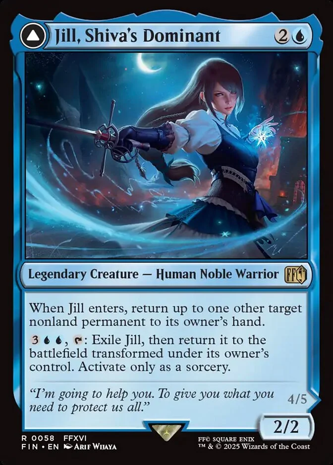 Jill, Shiva's Dominant // Shiva, Warden of Ice 「FIN/58」「EN」