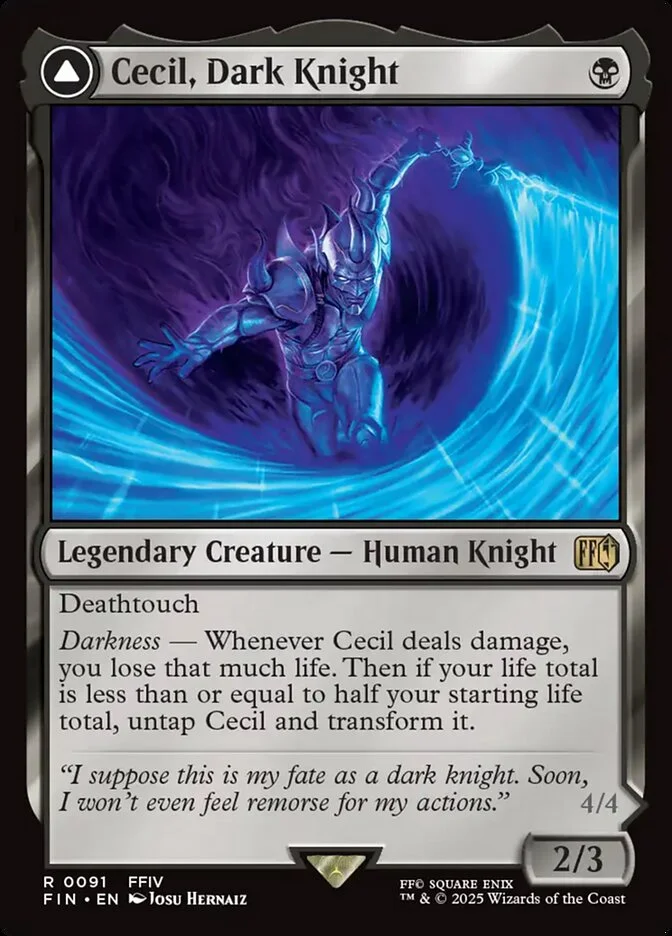 Cecil, Dark Knight // Cecil, Redeemed Paladin 「FIN/91」「EN」