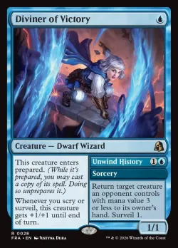 Diviner of Victory // Unwind History #28 · Magic: The Gathering