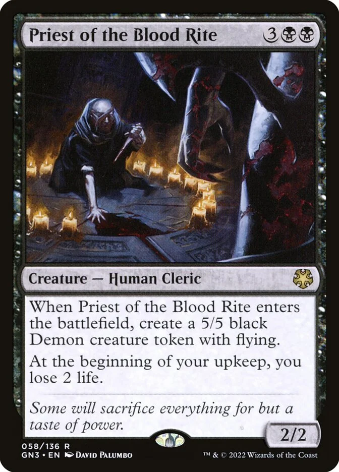Priest of the Blood Rite 「GN3/58」「EN」