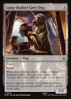 Long-Bodied Grey Dog #1 · Magic: The Gathering
