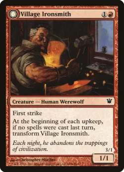 Village Ironsmith // Ironfang #168 · Magic: The Gathering