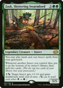 Zask, Skittering Swarmlord #47 · Magic: The Gathering