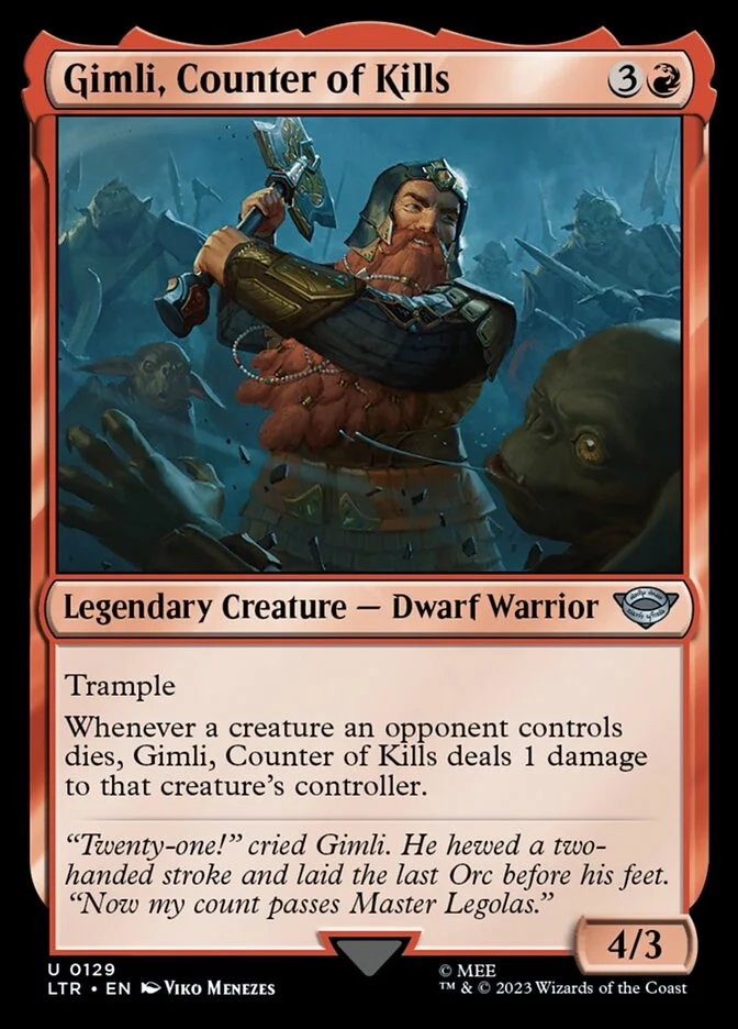 Gimli, Counter of Kills 「LTR/129」「EN」