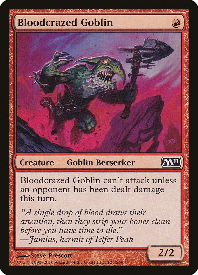 Bloodcrazed Goblin 「M11/125」「EN」