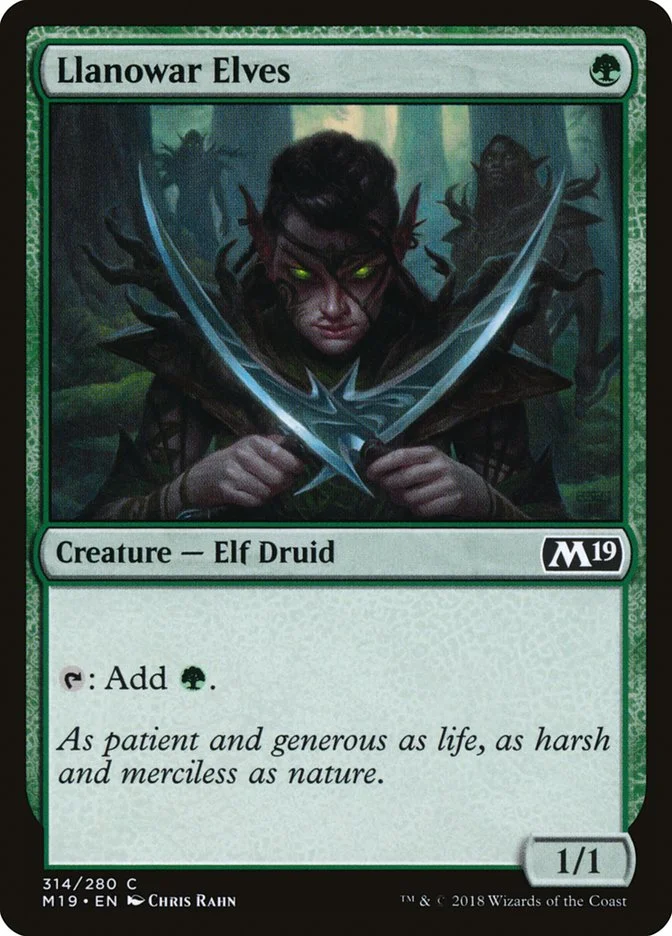 Llanowar Elves 「M19/314」「EN」