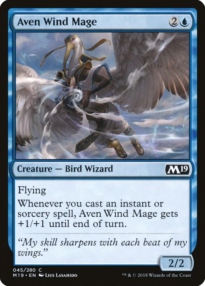 Aven Wind Mage 「M19/45」「EN」