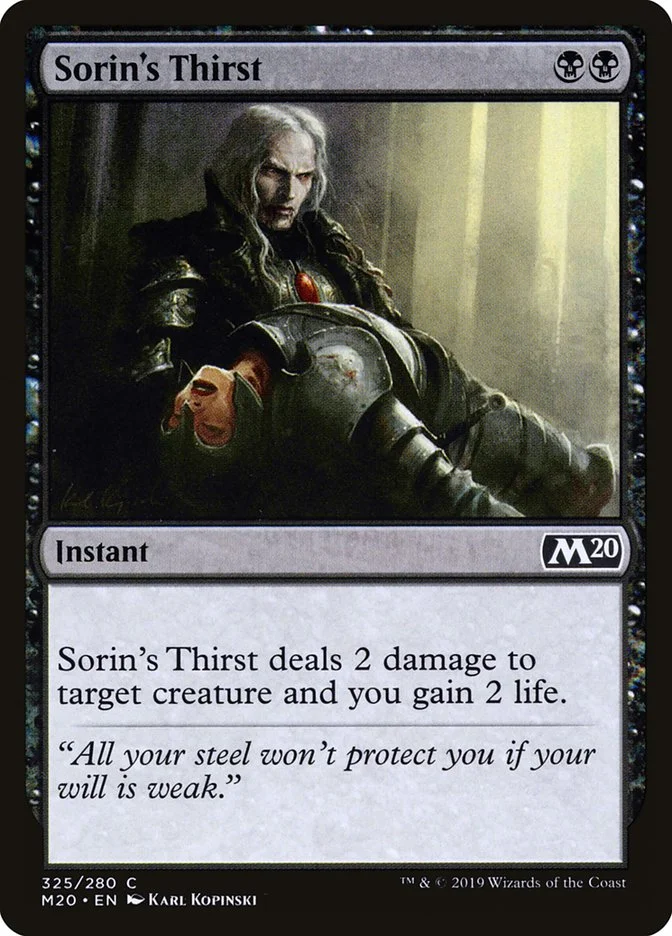 Sorin's Thirst 「M20/325」「EN」