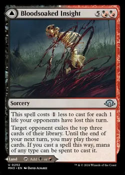Bloodsoaked Insight // Sanguine Morass #252 · Magic: The Gathering