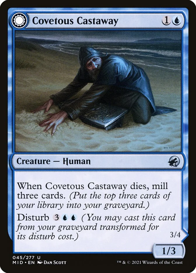 Covetous Castaway // Ghostly Castigator 「MID/45」「EN」