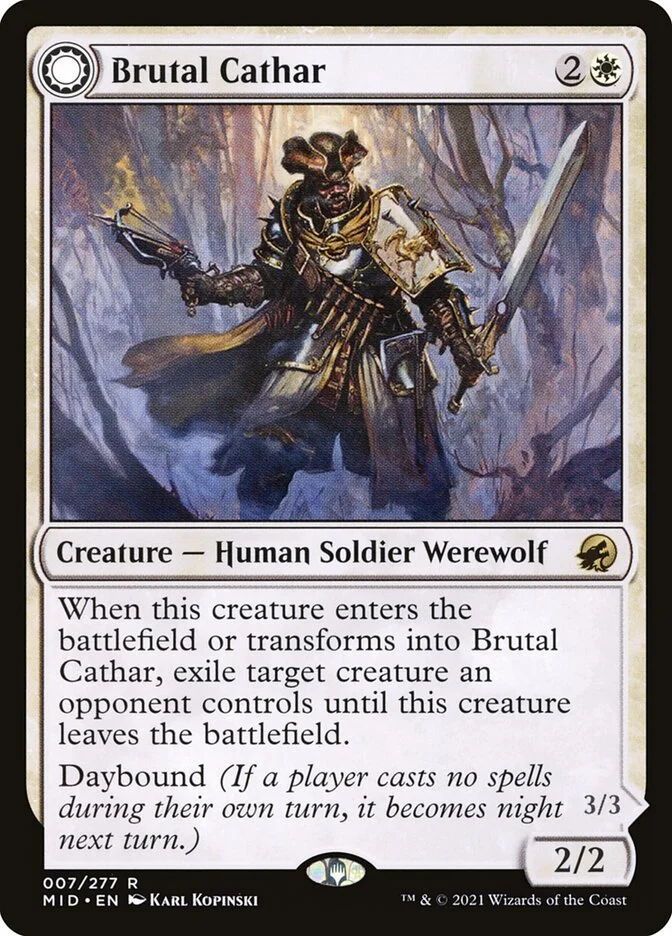 Brutal Cathar // Moonrage Brute 「MID/7」「EN」