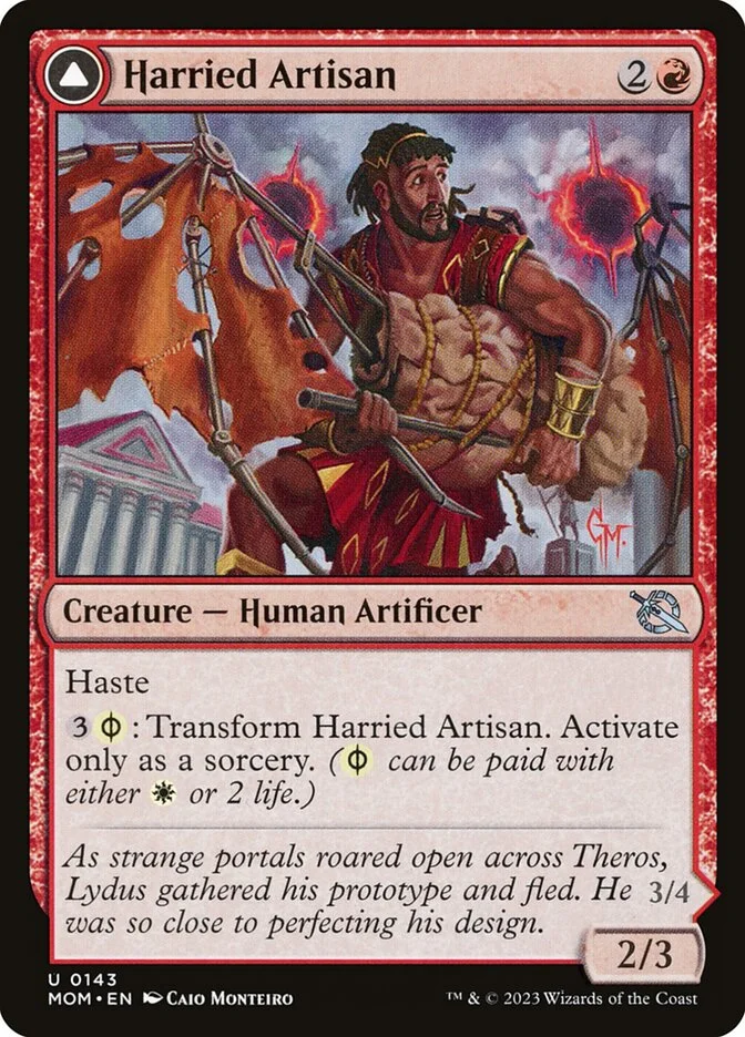 Harried Artisan // Phyrexian Skyflayer 「MOM/143」「EN」
