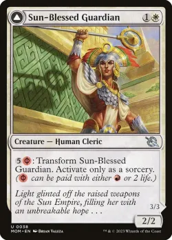 Sun-Blessed Guardian // Furnace-Blessed Conqueror #38 · Magic: The Gathering