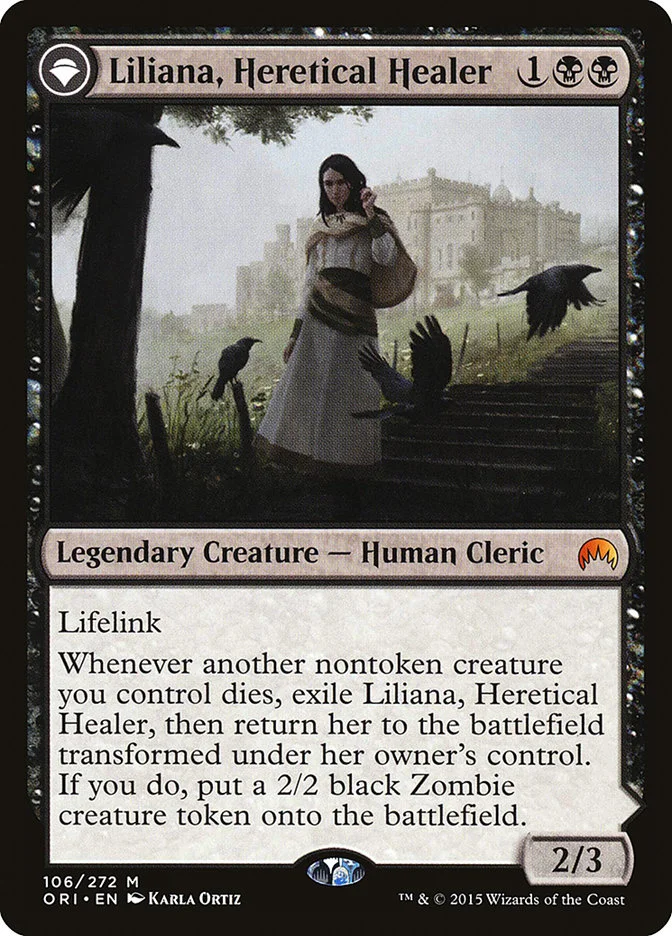 Liliana, Heretical Healer // Liliana, Defiant Necromancer 「ORI/106」「EN」