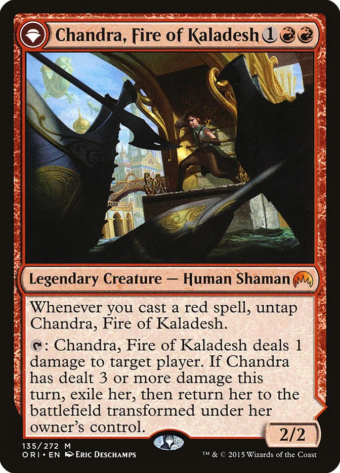 Chandra, Fire of Kaladesh // Chandra, Roaring Flame 「ORI/135」「EN」