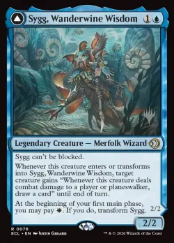 Sygg, Wanderwine Wisdom // Sygg, Wanderbrine Shield #76p · Magic: The Gathering